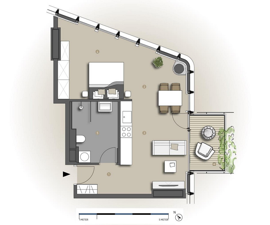 Abbildung Grundriss Park Apartment Belvedere I