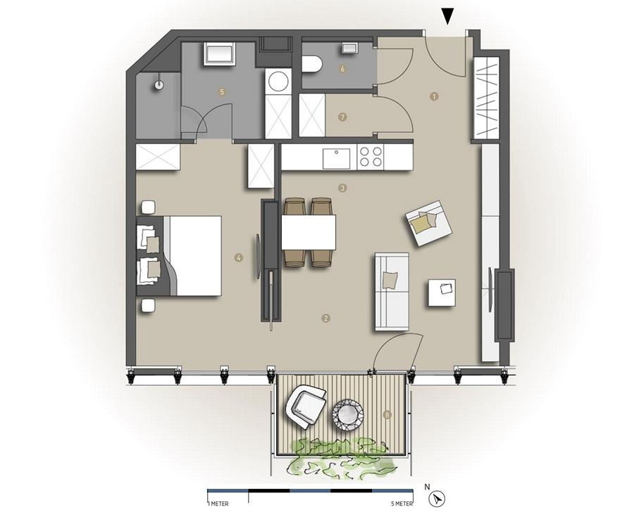 Abbildung Grundriss Park Apartment Belvedere II