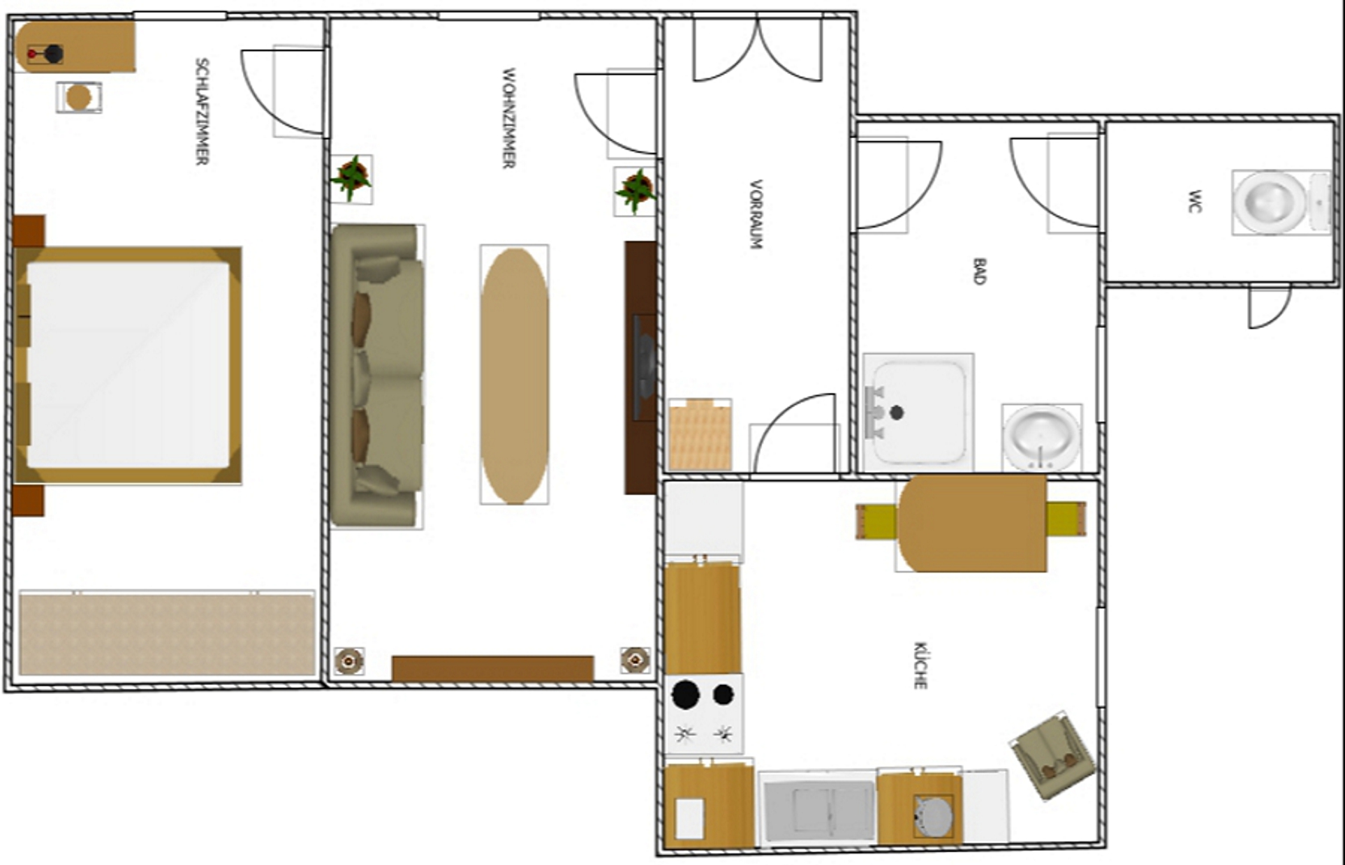Abbildung Grundriss Apartment Mariahilf III