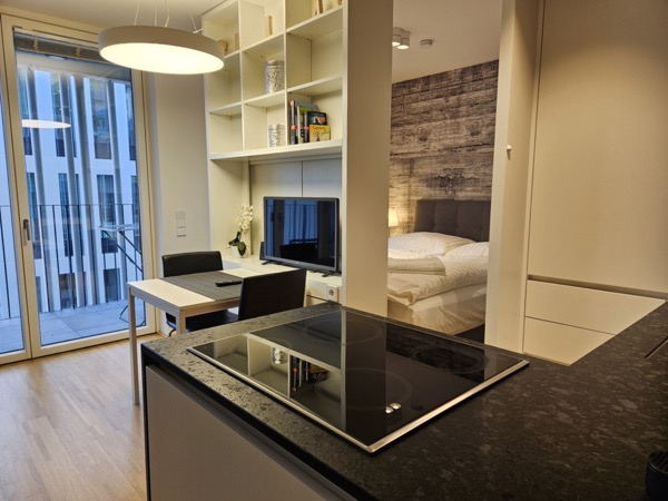 Übergangswohnung Am grünen Prater: Küche_Wohnraum